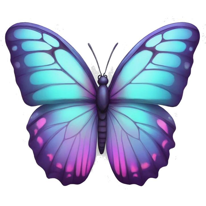 Iridescent glossy butterfly emoji