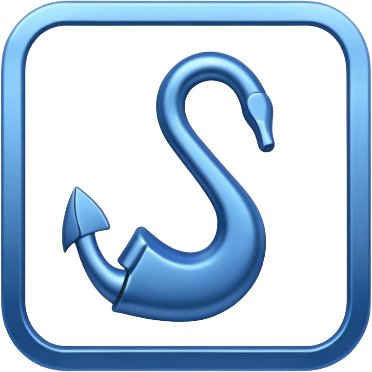 Ein blaues korrekt hake. In einer vierek emoji