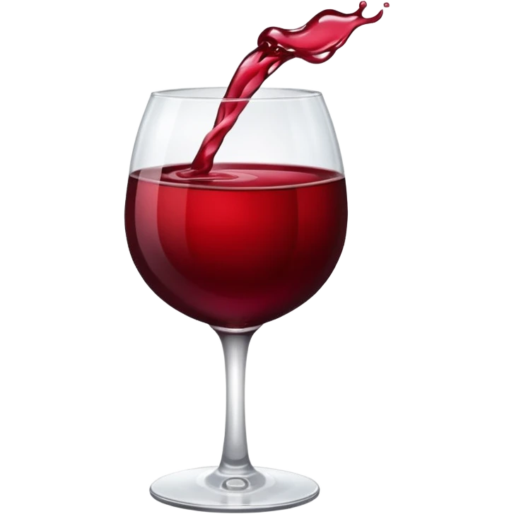full glass of red wine emoji