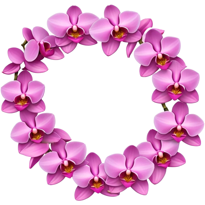 Pink orchid lei emoji