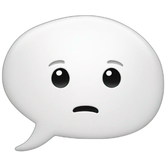 plain white speech bubble emoji