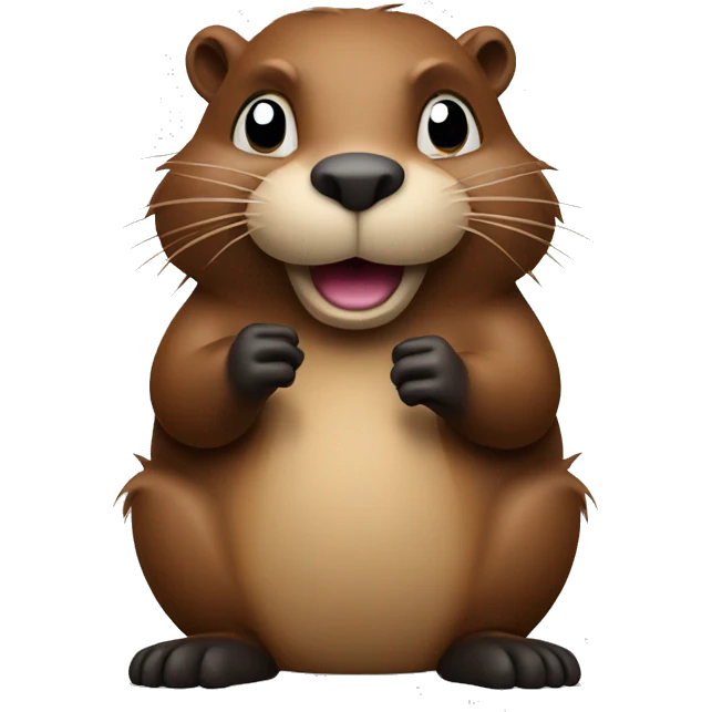 Beaver saying hello emoji