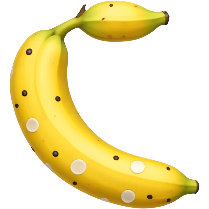 polka dotted banana emoji