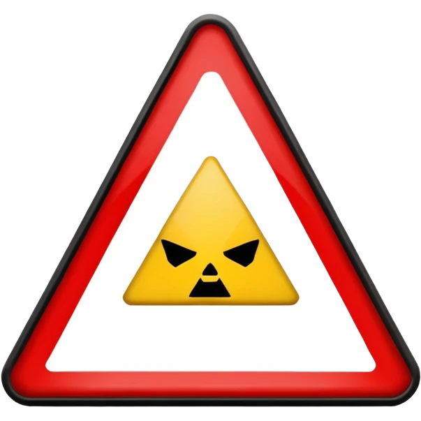 Dangerous area, sign. emoji