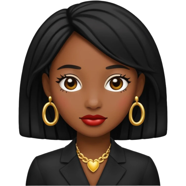 fancy black girl  emoji