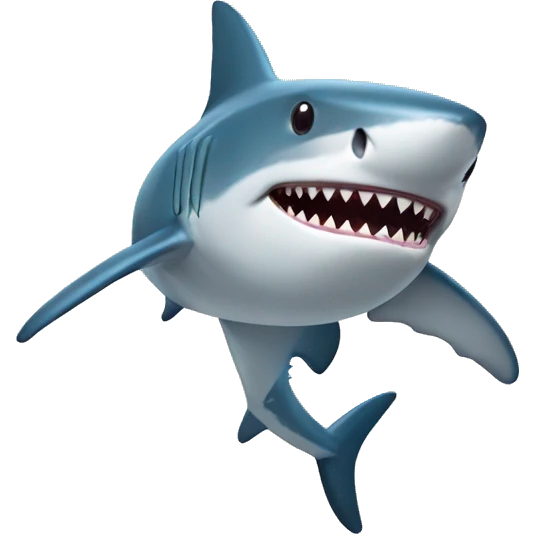 Shark with a top emoji