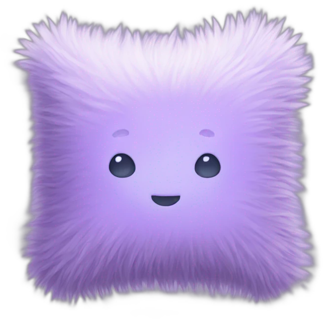 Fluffy light violet pillow emoji
