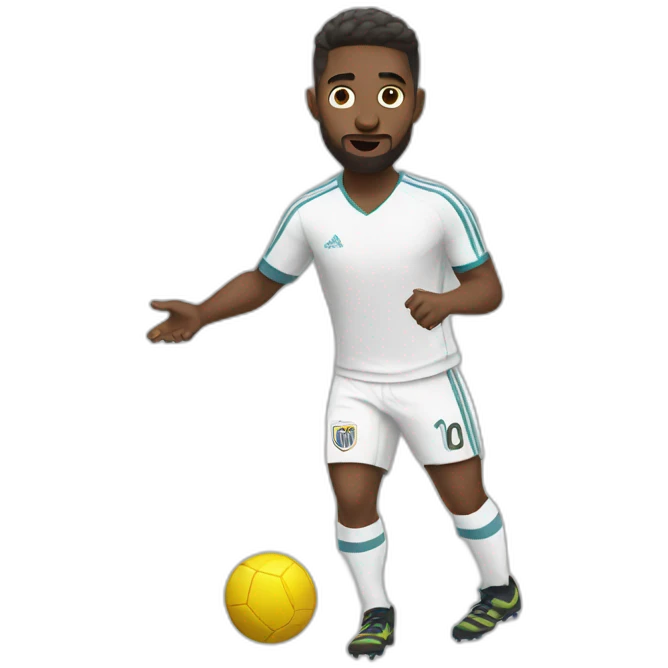White Footballer juggling  emoji