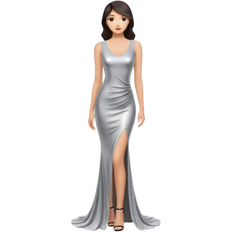 sparkly long bodycon dress emoji