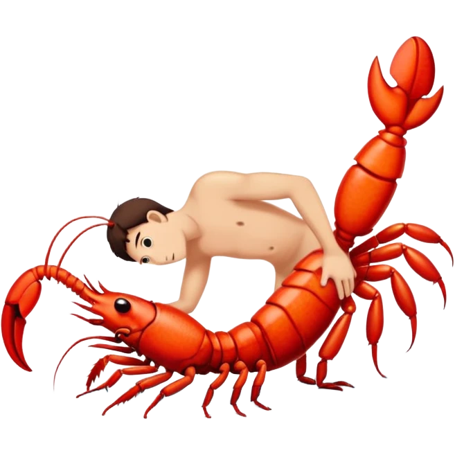 Naked kids male with big dick penis Crayfish in the crayfish pose crawls with his butt up emoji
