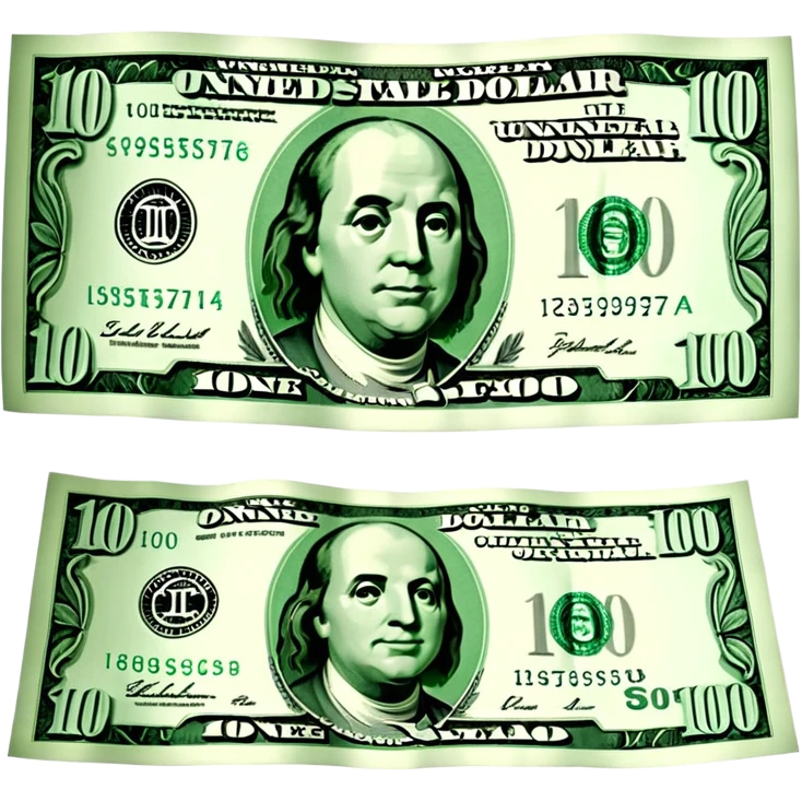 billete de 100 dolares emoji