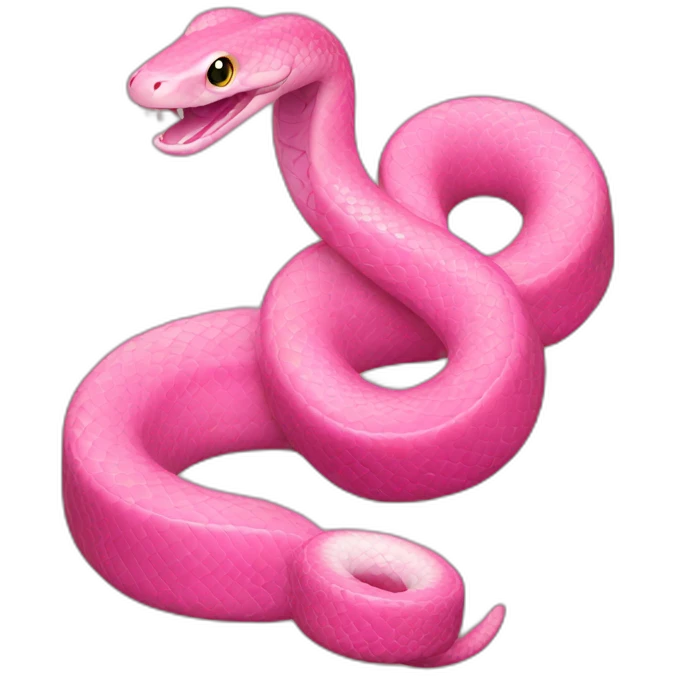 Pink snake pull out tang emoji