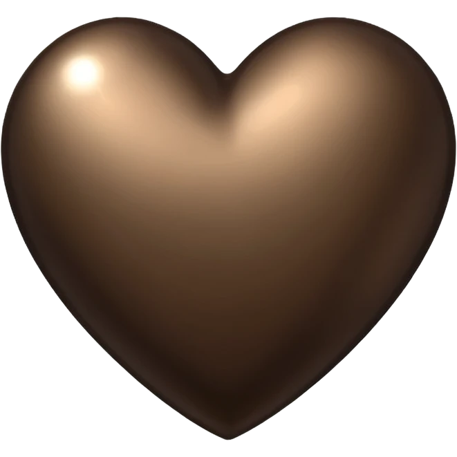 dark brown metallic heart emoji