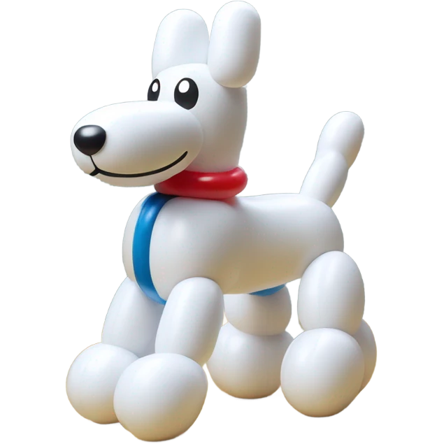 Simple classic balloon dog made from a balloon emoji