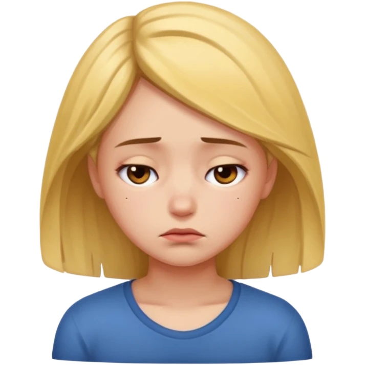 Девушка, которая устала учится и в депрессии  emoji
