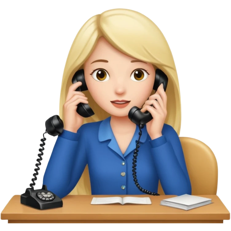 girl talking on telephone in her room emoji