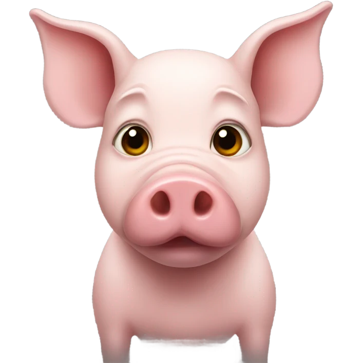 Pig with dog tail emoji