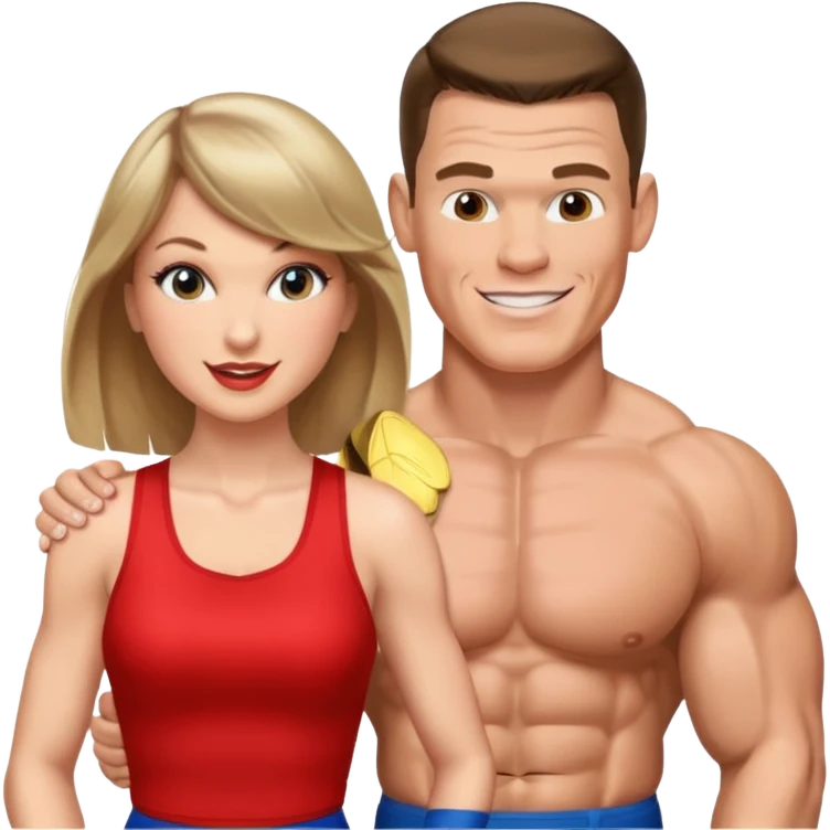 Taylor swift mixed John Cena  emoji