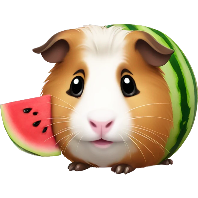 Guinea pig with watermelon  emoji