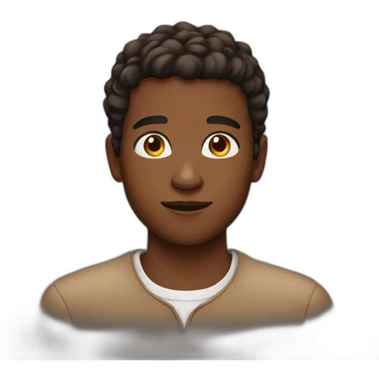 young men with brown skin emoji