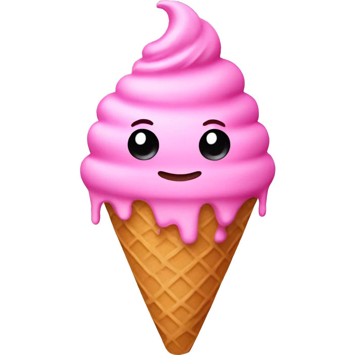 Pink ice cream  emoji