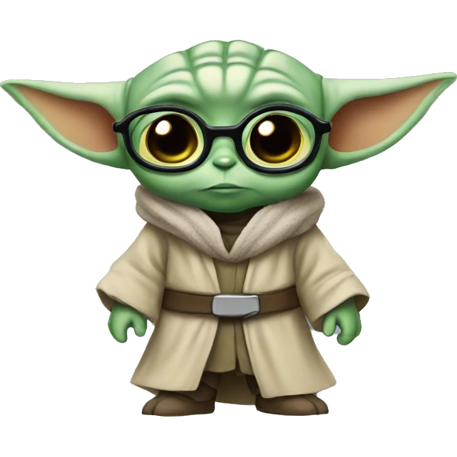  nerdy baby yoda emoji