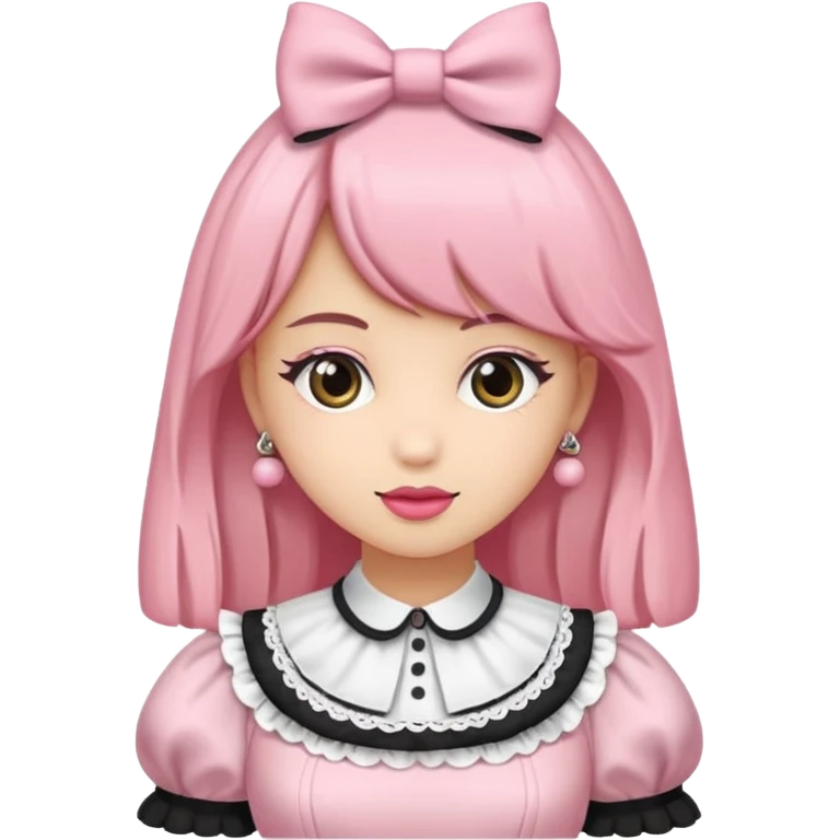 Fiyonklu ve pembe lolita fakat erkek giyisin emoji