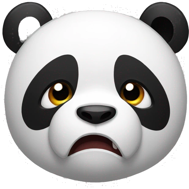 Panda is afraid emoji
