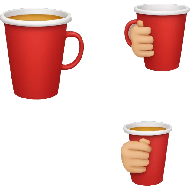 red cup in hand emoji