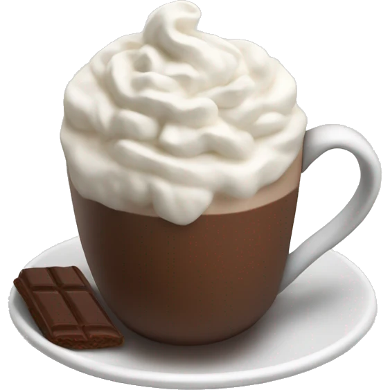 Hot Chocolate with whipped cream emoji