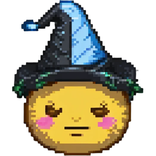 sleeping emoji with a pointed hat emoji