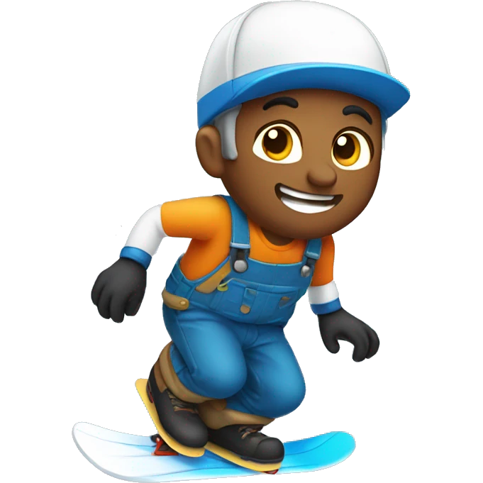 Plumber snowboarding  emoji