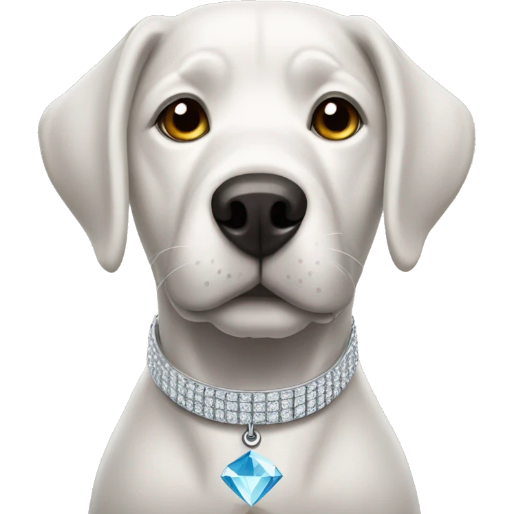 Dog with diamond collar named buddy emoji