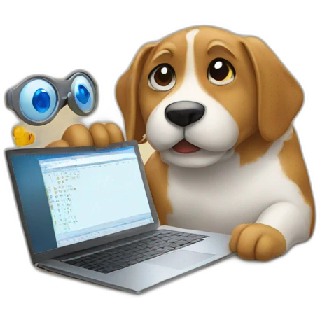 A animal coding in his laptop emoji