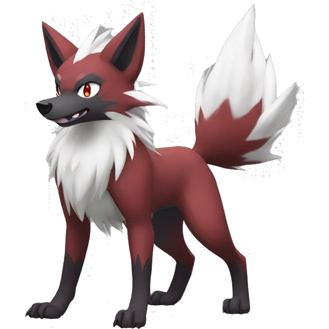 Lycanroc-Zoroark-Mightyena full body emoji