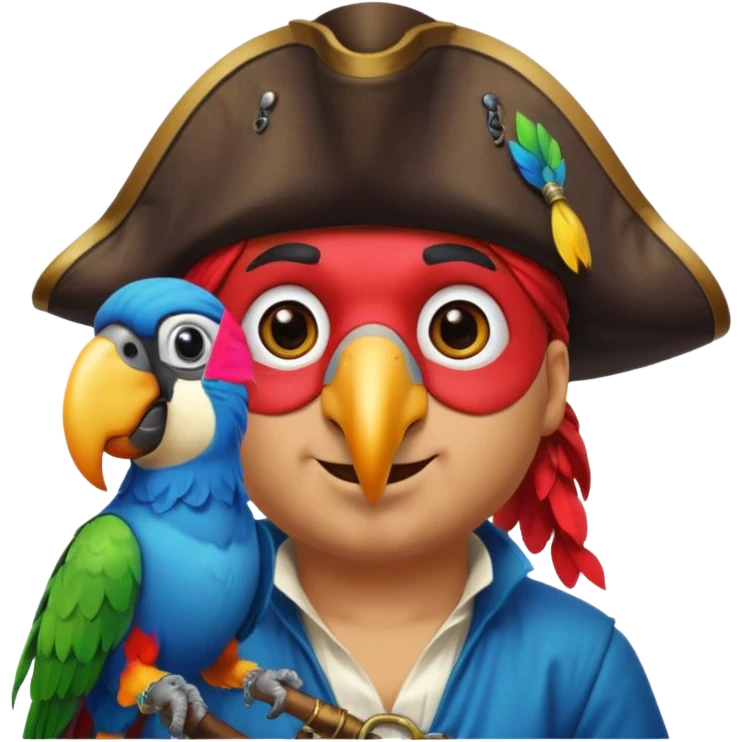 pirate and parrot emoji