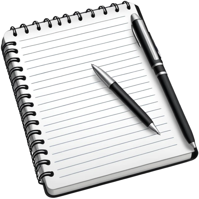 Notebook with pen emoji