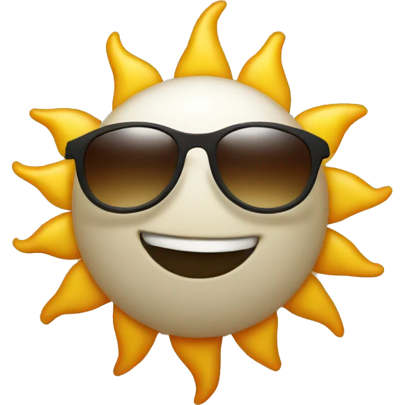 sun with sunglasses emoji