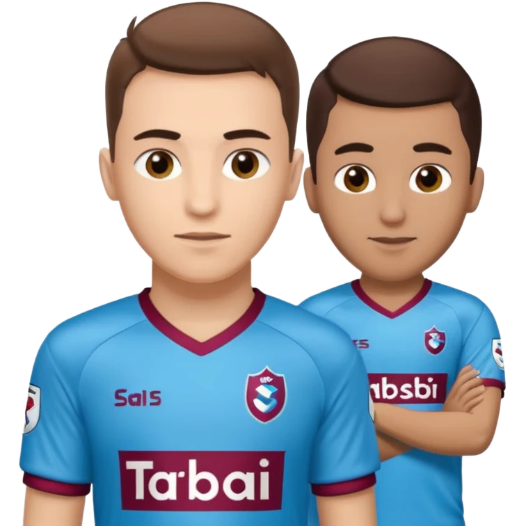I want you to draw me a Trabzonspor player and a football player named SAVIÇ. emoji