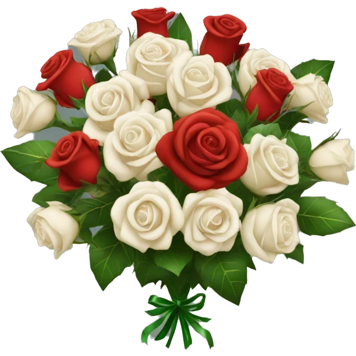 Christmas bouquet of roses emoji