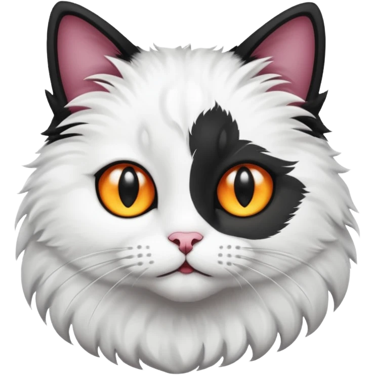 Black and white cat emoji