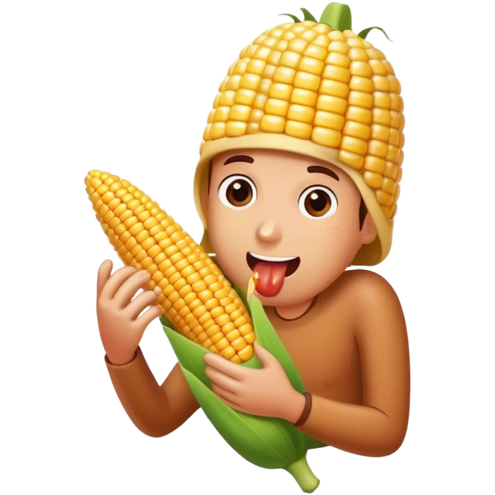 sausage eating corn emoji