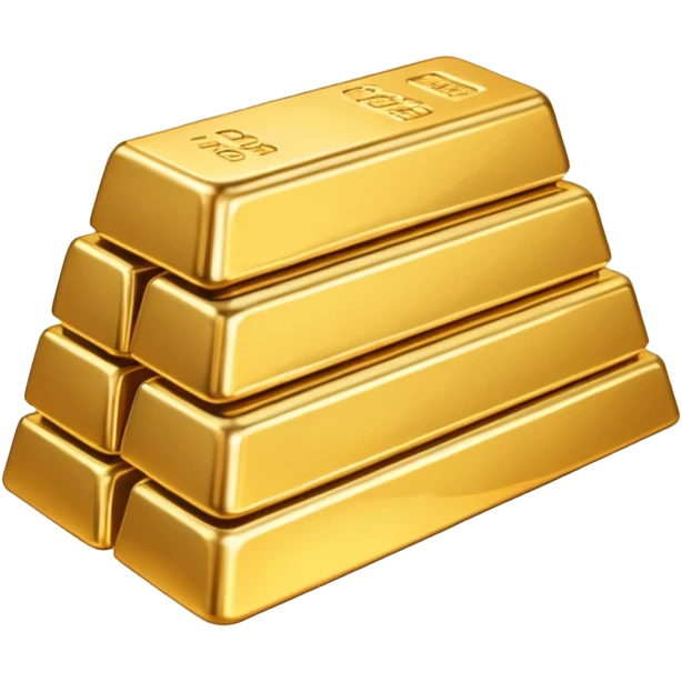 multiple gold bar placed on each other emoji