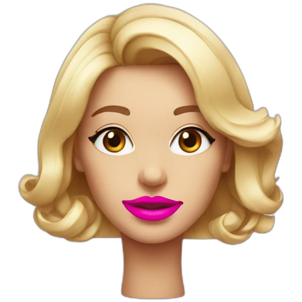 hot pink lipstick emoji