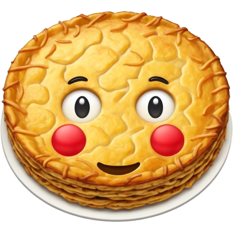 swiss rösti, round, gold and crispy emoji