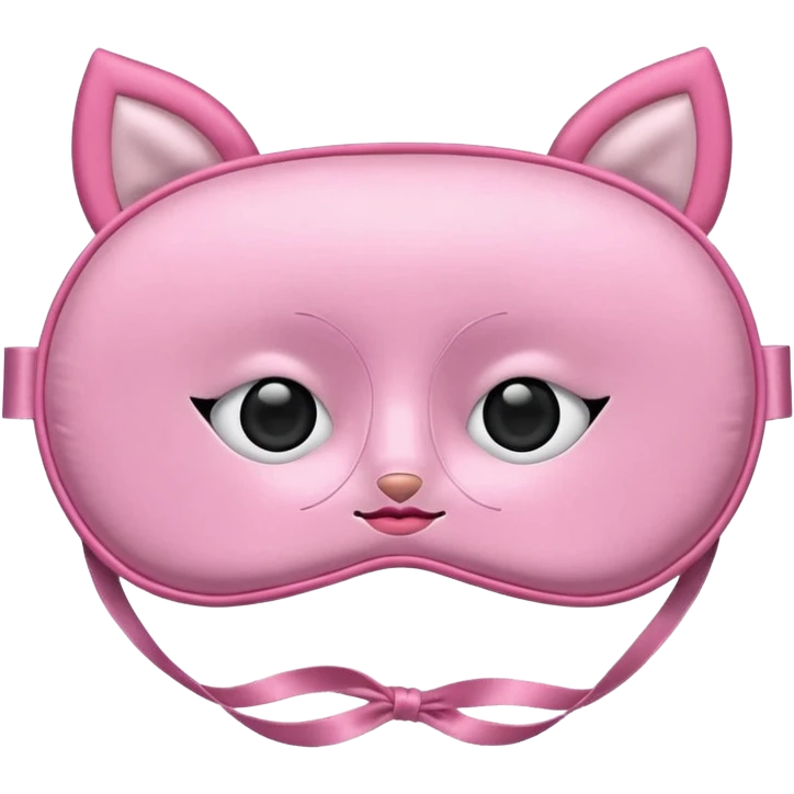 Pink sleeping mask with no face  emoji