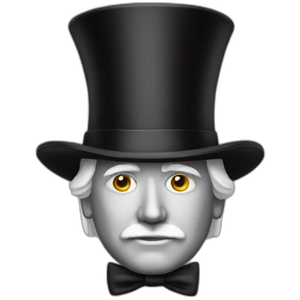 Trump with a top hat emoji