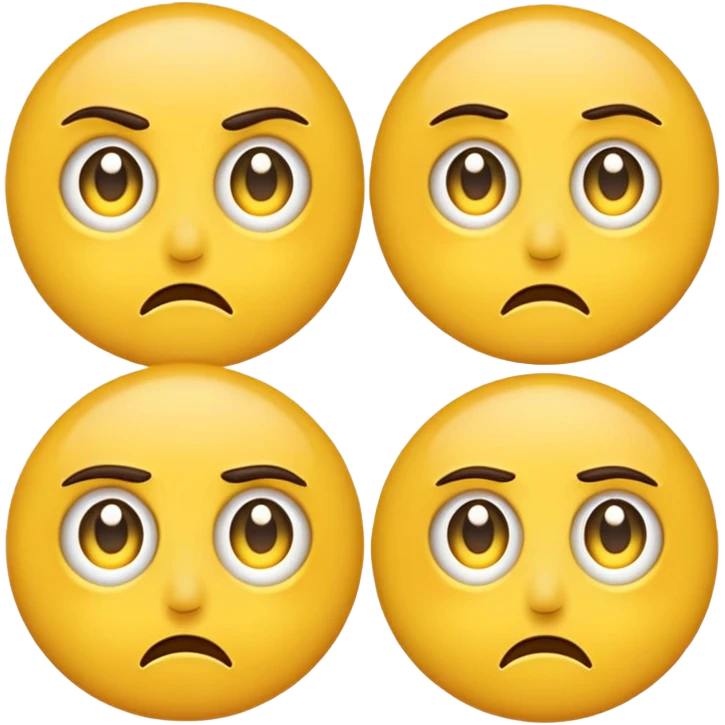 Modified version roll eyes and unamused emoji emoji