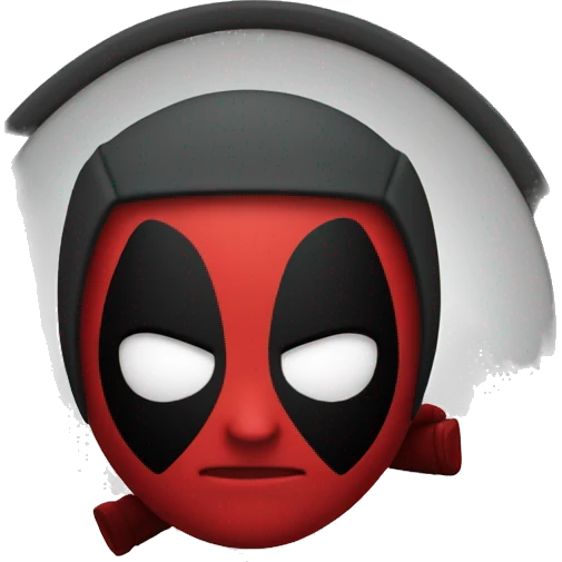 deadpool face in a circle emoji