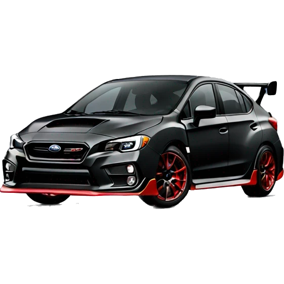 Black subaru 2017 sti with red rims emoji